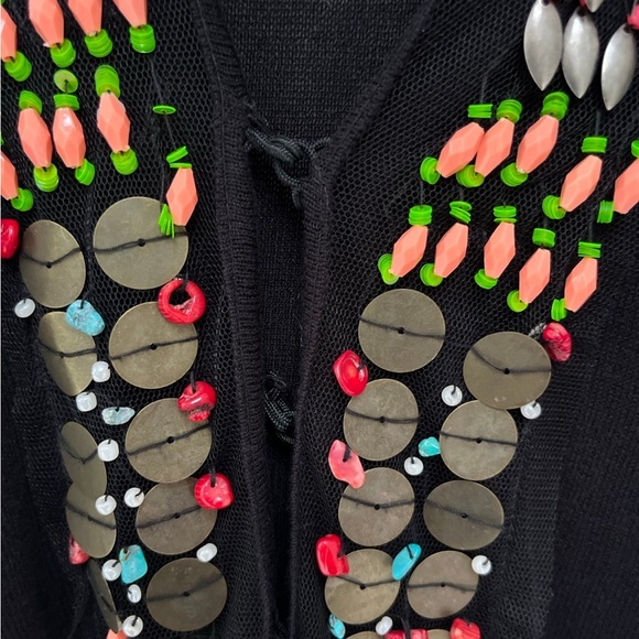 Nanette Lepore Beaded Cardigan Large - Picture 4 of 7